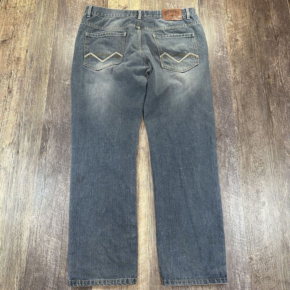 Southpole Original Collection Straight Leg Jeans Mens Size 38x32 Medium Denim - Picture 7 of 15